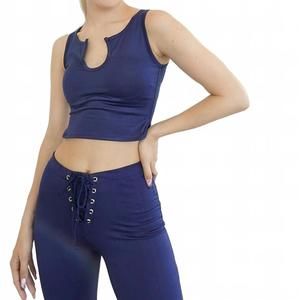 NEW KOY & VICTORIA serita crop top in royal blue
